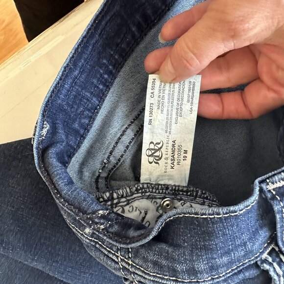 Rock & Republic Womens Denim Jeans Mid Rise Bootcut Size 6 - Picture 7 of 8